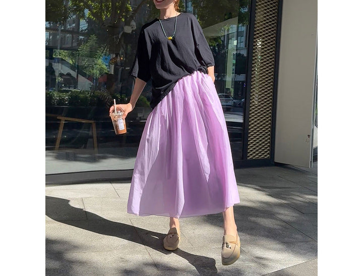 Women's Elegant Maxi Skirt made of airy cotton Mune Fashion