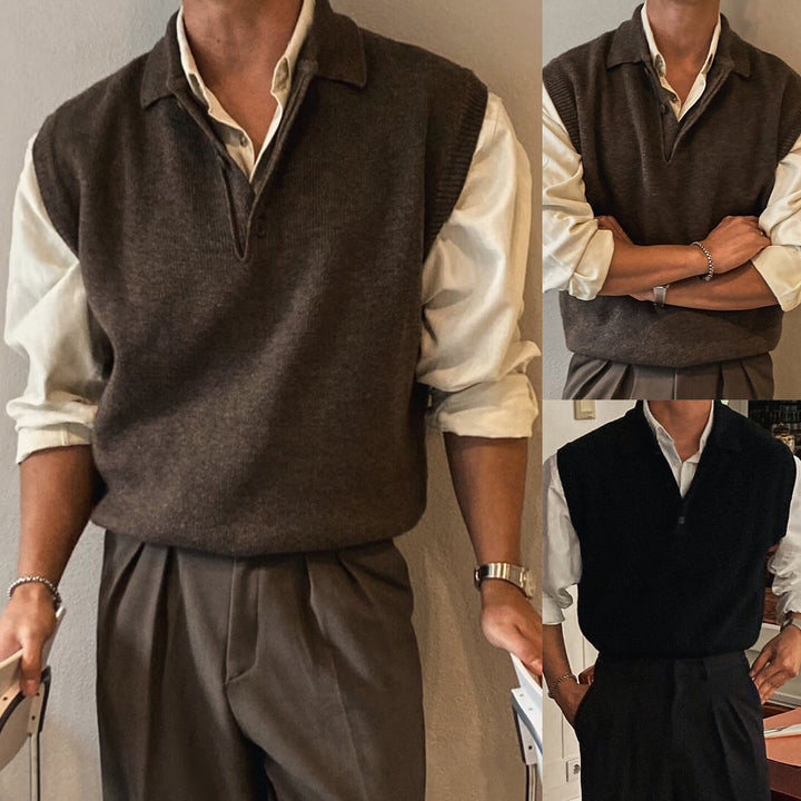 Men's Elegant Chunky Knit Sweater with Cable Pattern Mune Fashion