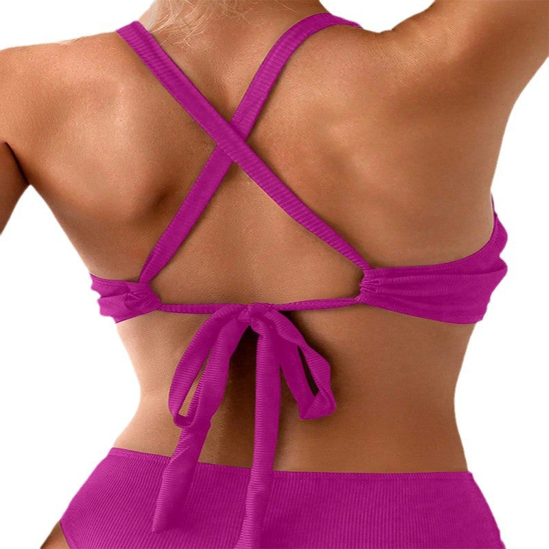 Women's sport bikini top with sophisticated drape details Mune Fashion