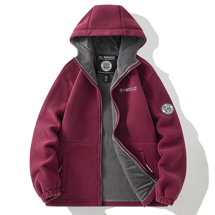 Unisex Hooded Fleece Jacket with warming Microfleece lining, continuous zipper and elastic cuffs Mune Fashion