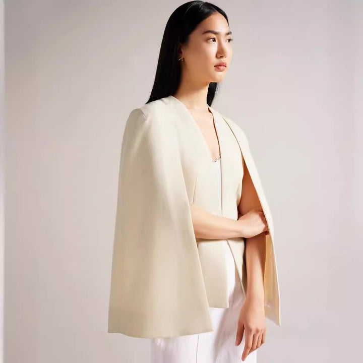 Women's kimono-inspired cape blazer in flowing tailoring look Mune Fashion