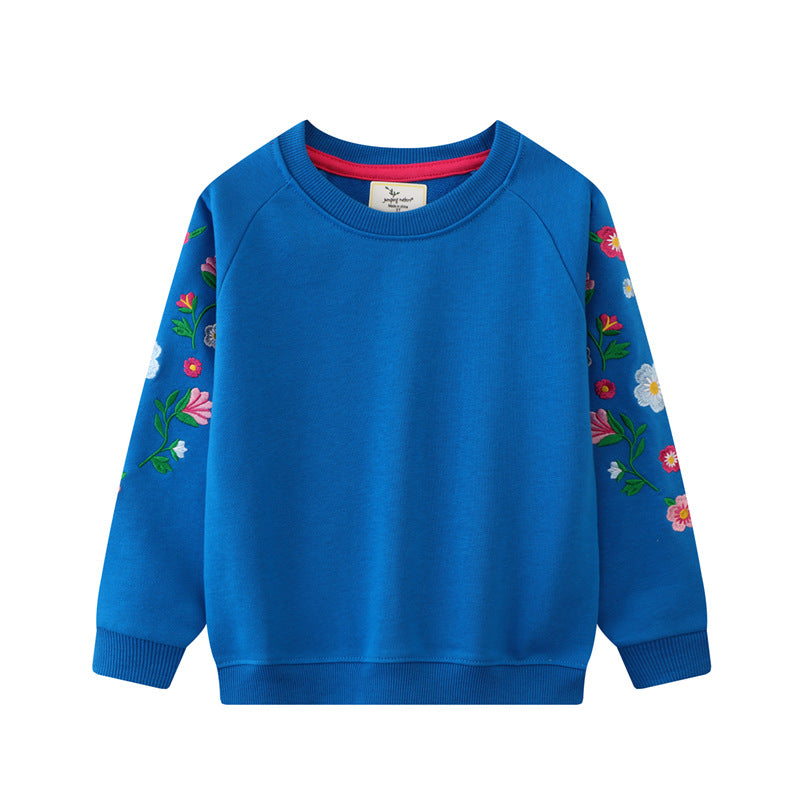 Ladies sweatshirt with vibrant floral embroidery Mune Fashion