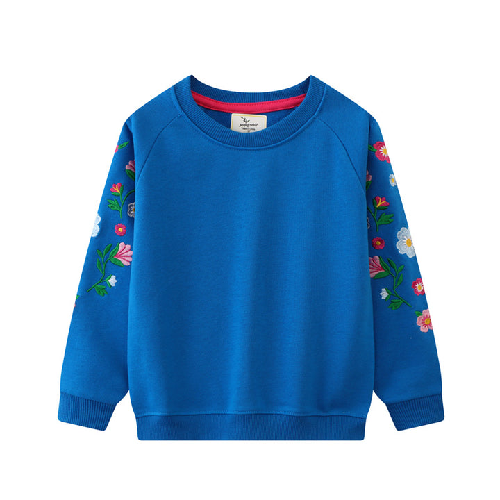Ladies sweatshirt with vibrant floral embroidery Mune Fashion