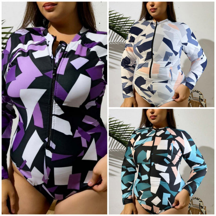 Women’s Long Sleeve Swimsuit with Modern Design Mune Fashion