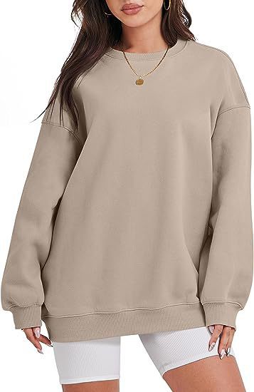 Women's oversized sweatshirt with dropped shoulders and brushed inner lining Mune Fashion