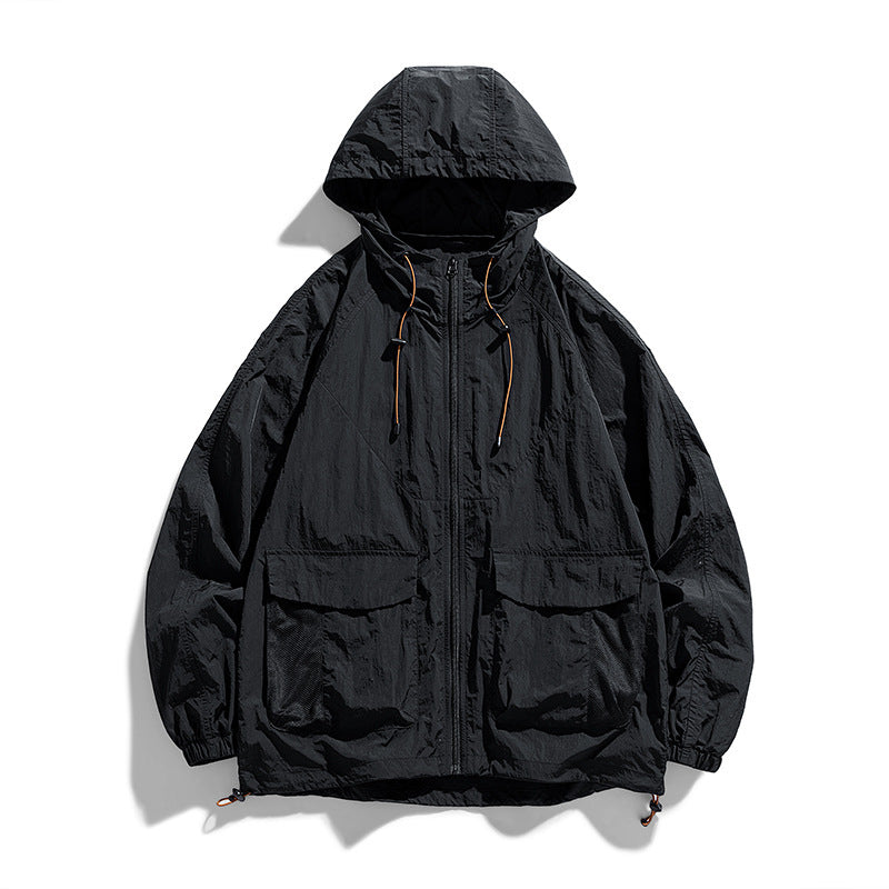 Ladies Lightweight Outdoor Jacket with Hood and Pockets Mune Fashion