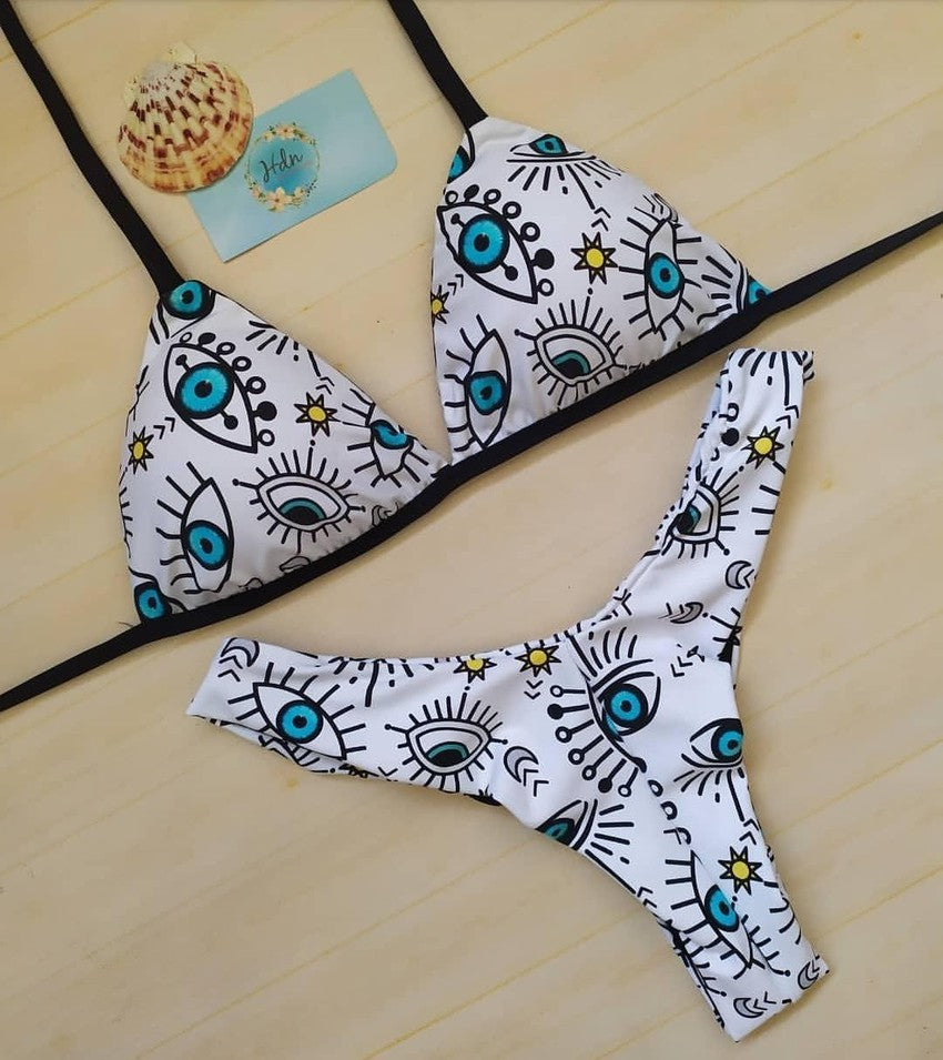Women's triangle bikini with eye-catching graphic design Mune Fashion