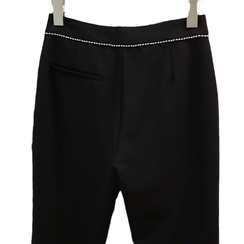 Ladies Elegant and Unfashionable Pleated Trousers Mune Fashion