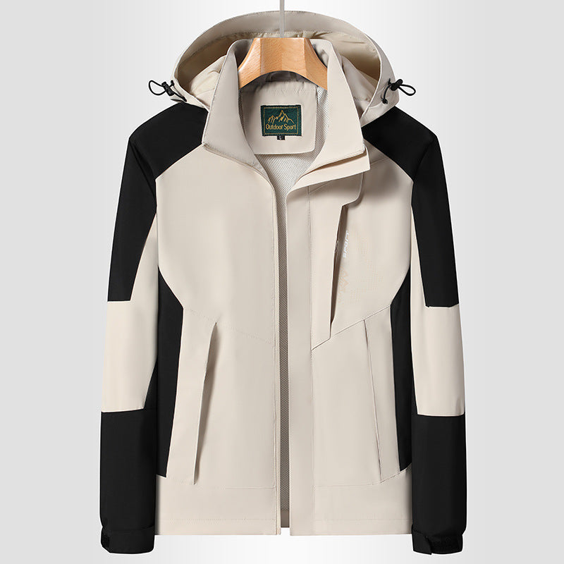 Women Softshell Trekking Jacket with breathable membrane, adjustable hood and colorblock design Mune Fashion