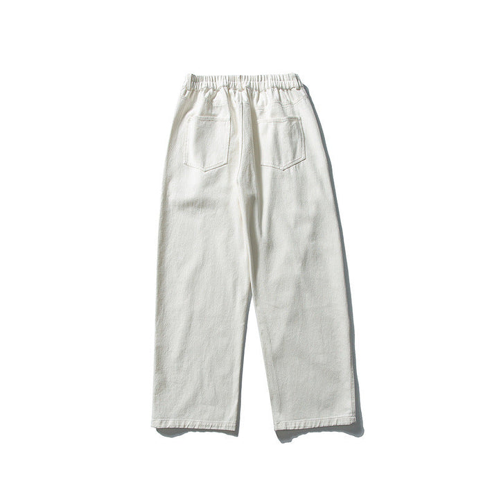 Women high-waisted wide pleated trousers made of cotton blend with straight leg Mune Fashion