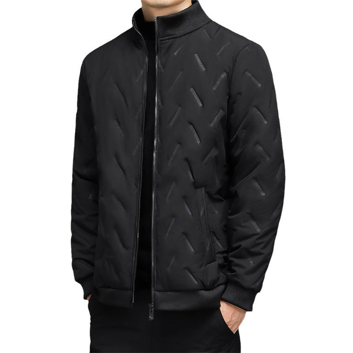 Men's lightweight quilted city insulation jacket with diagonal structure, stand-up collar, and two-way zipper Mune Fashion