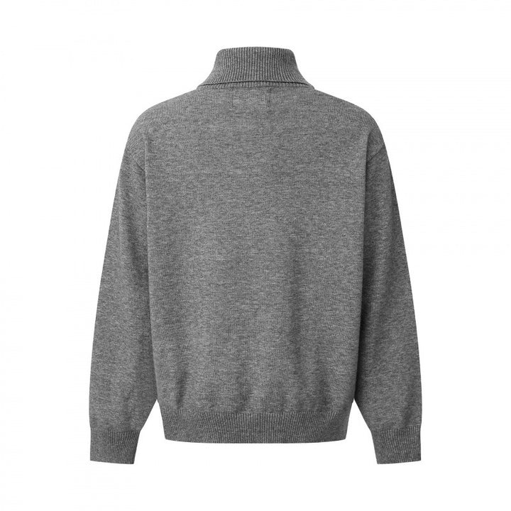 Unisex Boxy-Troyer with asymmetric funnel neck and snap button placket Mune Fashion