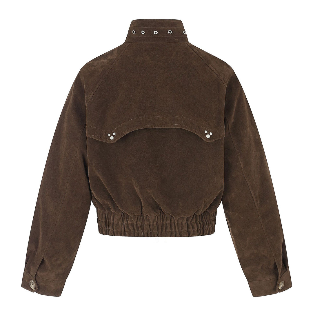 Men's Suede Bomber Jacket in Pilot Style Mune Fashion