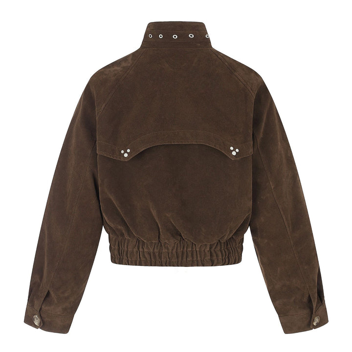 Men's Suede Bomber Jacket in Pilot Style Mune Fashion