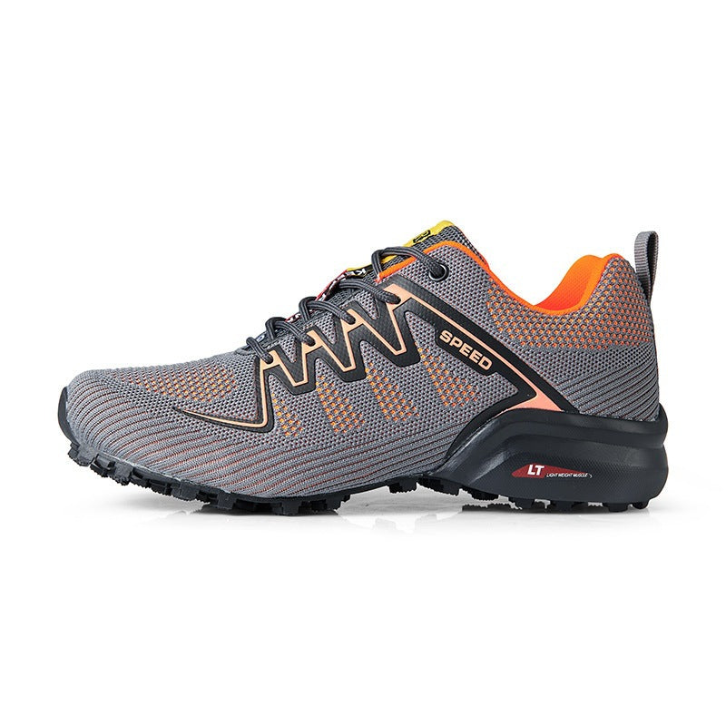 Men's Offroad Running Shoe with Breathable Knit Upper, Grippy Multiterrain Running Sole and Stable Heel Support Mune Fashion