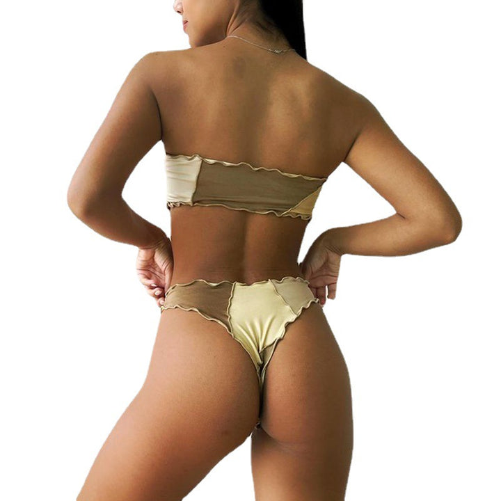 Women's Bandeau Bikini with Ruffle Details Mune Fashion