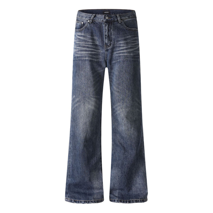 Women's wide cropped jeans with high waist and used effect Mune Fashion