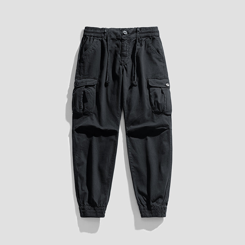 Men's Urban Utility Cargo Jogger with Elastic Comfort Waistband, Drawstring and Flap Multi-Pockets Mune Fashion