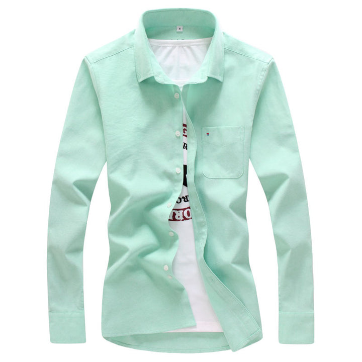 Men's casual Oxford shirt with chest pocket, long sleeves and modern regular fit Mune Fashion