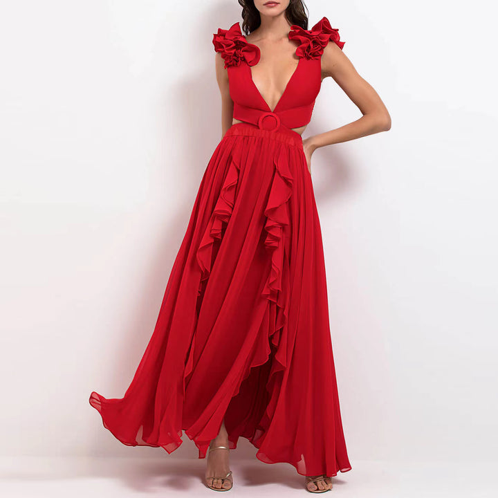 Women's one-piece swimsuit with voluminous ruffles and sophisticated cut Mune Fashion