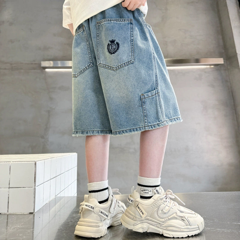 Unisex stylish denim shorts with large pockets Mune Fashion