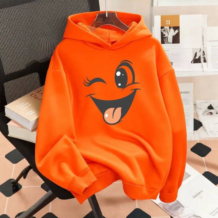 Women Funny Hoodie with Unique Emoji Design Mune Fashion