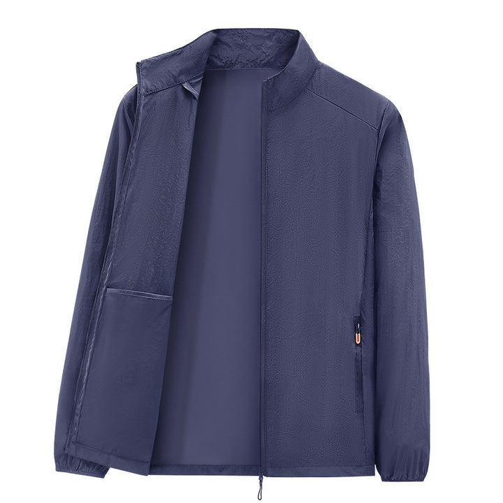 Men's ultralight packable windbreaker with inner pocket, stand-up collar & zippered pockets Mune Fashion