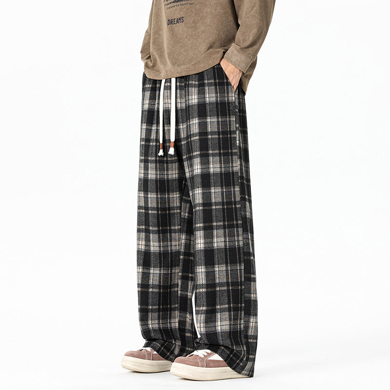 Men's Loose-Fit Checkered Pants