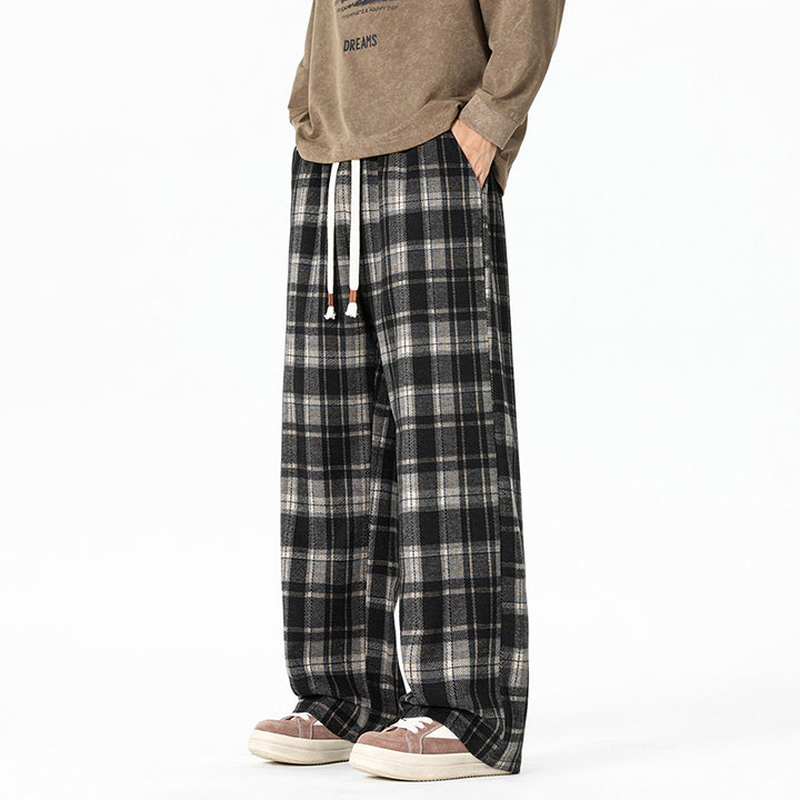 Men's Loose-Fit Checkered Pants