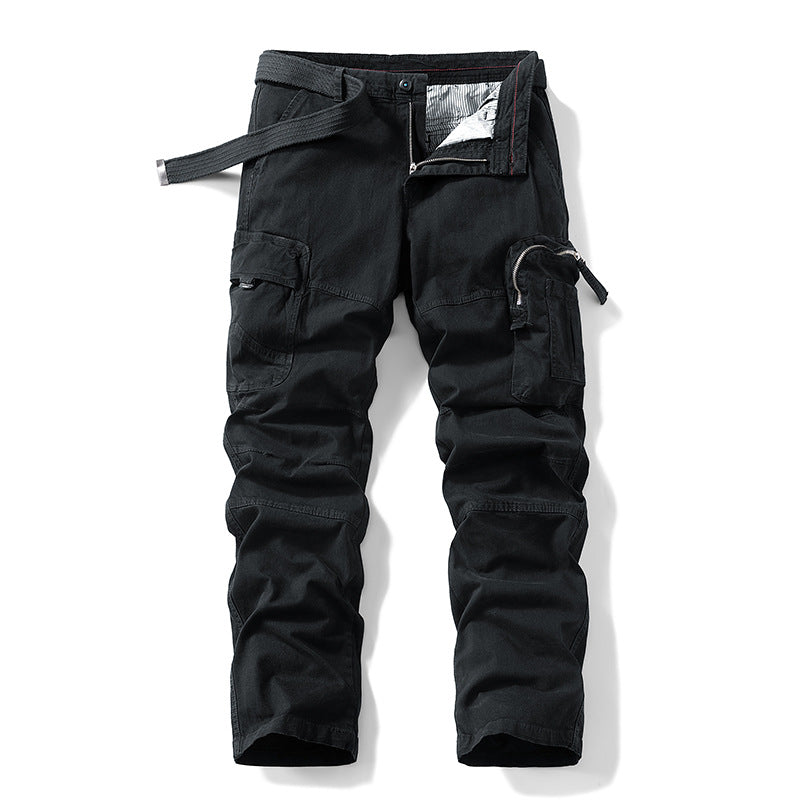 Men's Robust Utility Cargo Pants with Ergonomic Knee Inserts and Integrated Web Belt Mune Fashion