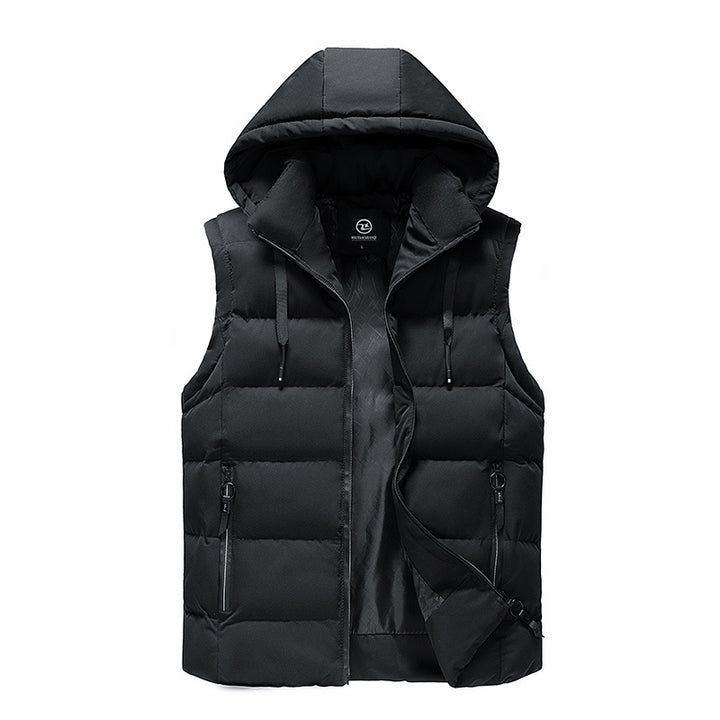 Women's Futuristic Quilted Vest with Hood