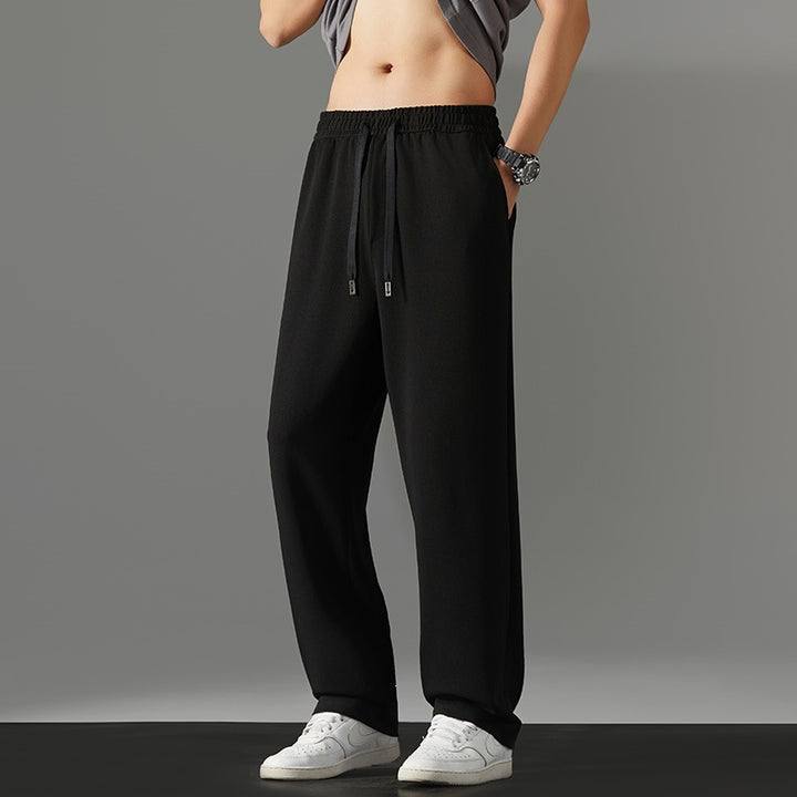 Men's wide Relaxed joggers made of French terry with drawstring, elastic waistband & straight leg Mune Fashion