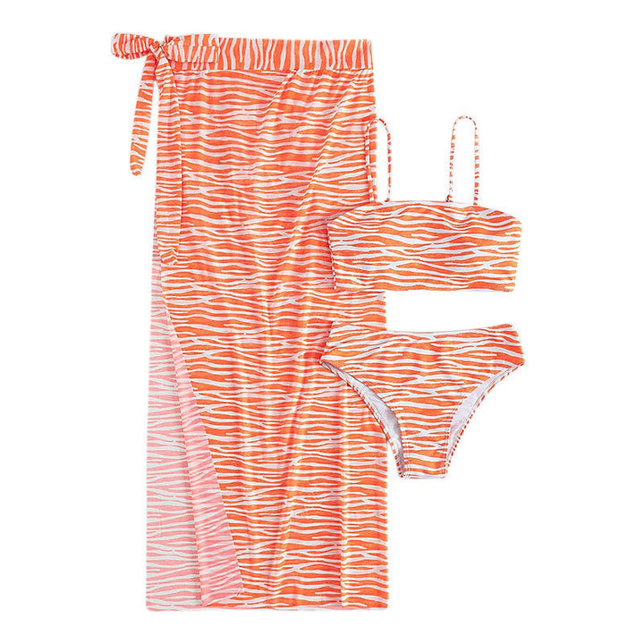 Women's Two-Piece Bikini Set with Trendy Wrap Skirt Mune Fashion