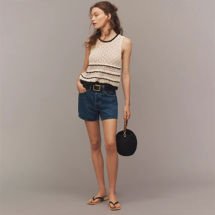 Women’s Casual Crochet Top with Wavy Edge Mune Fashion