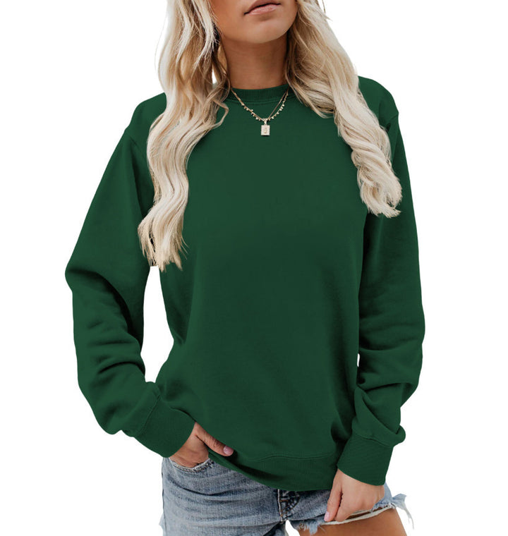 Women's casual oversized sweatshirt with round neck and soft cotton fleece Mune Fashion