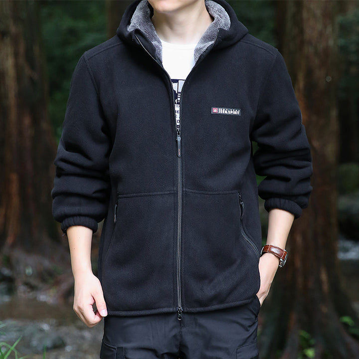 Men's Fleece Jacket with Hood Mune Fashion