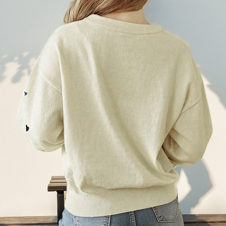 Women's Oversized Knit Sweater with Balloon Sleeves and Ribbed Cuffs Mune Fashion