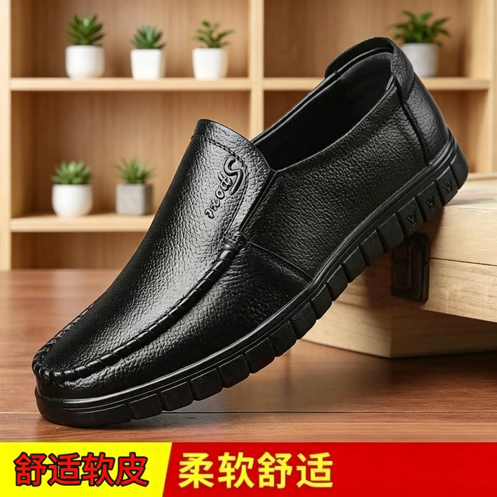 Men's Comfortable Leather Slippers Mune Fashion