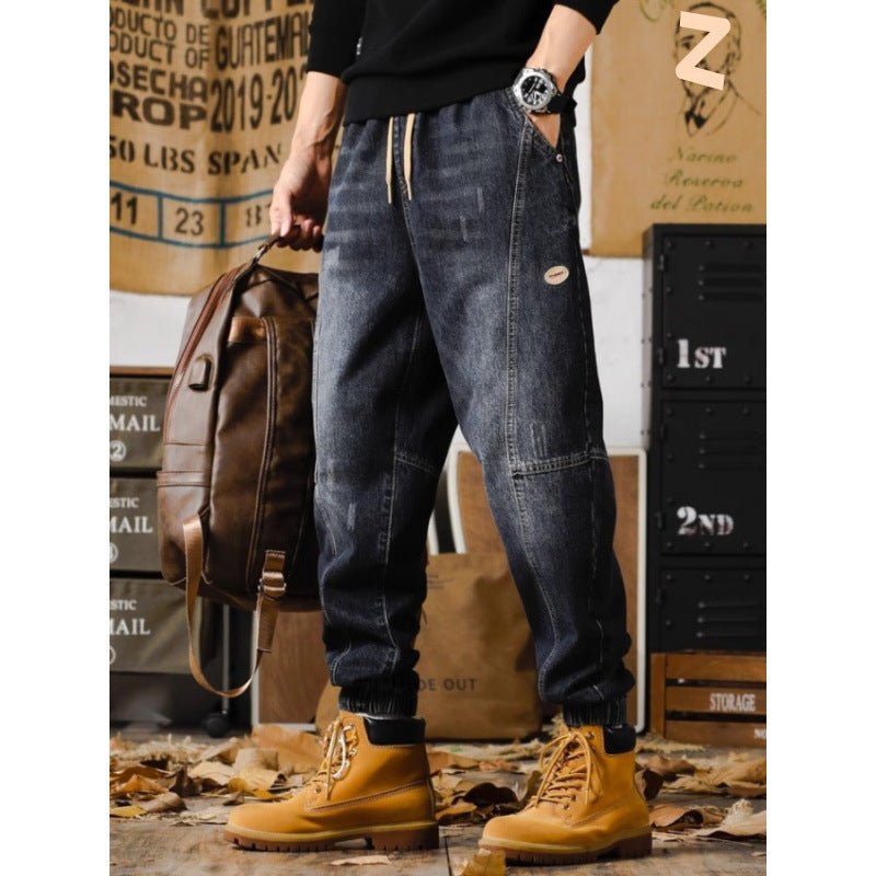 Men Comfortable Denim Jogging Pants Mune Fashion