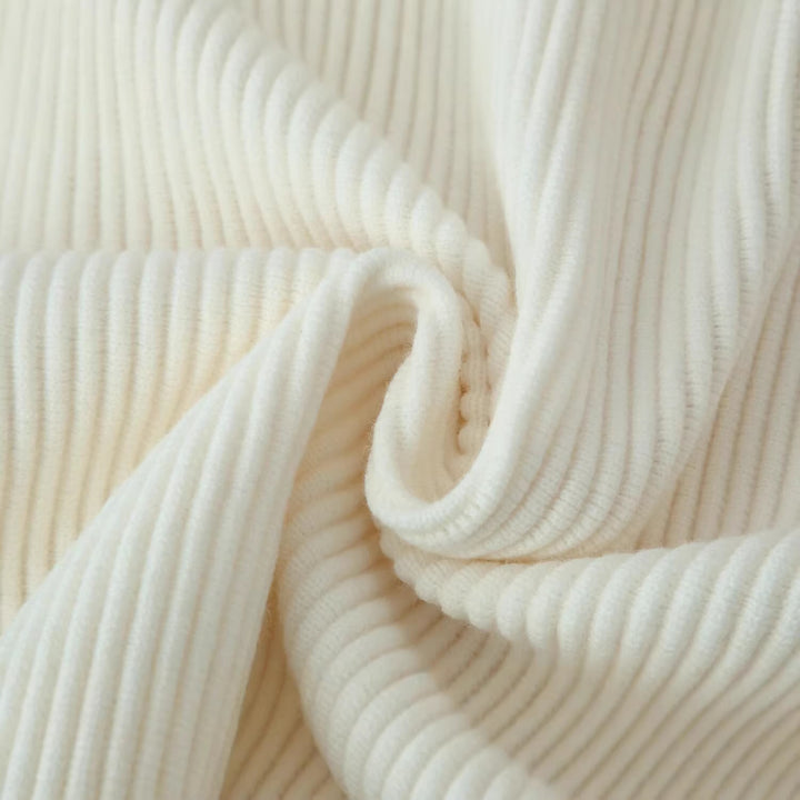 Women's Ribbed Knit Cardigan with Asymmetrical Stand-Up Collar Mune Fashion