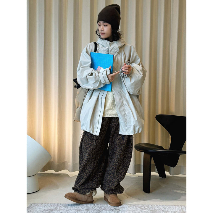 Women Oversize Rain Parka with Quilted Thermal Lining Mune Fashion