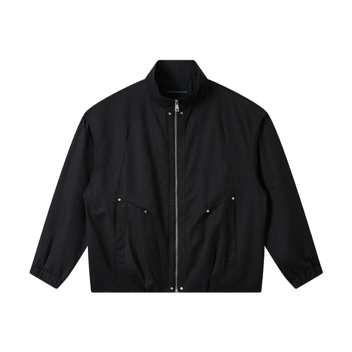 Men's short-cut utility blouson with high funnel collar and flap pockets Mune Fashion