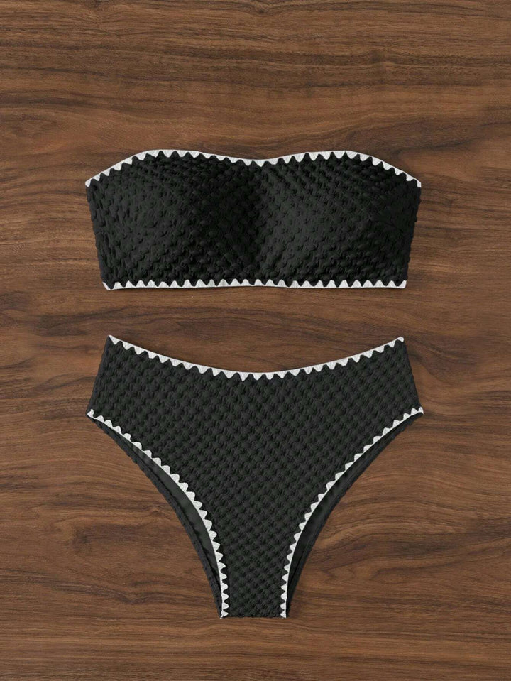 Women's bandeau bikini with structured surface Mune Fashion