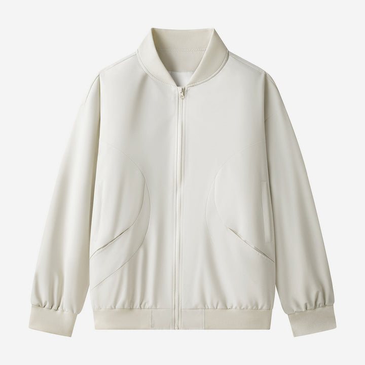 Men's sporty transitional jacket with high collar and pockets Mune Fashion