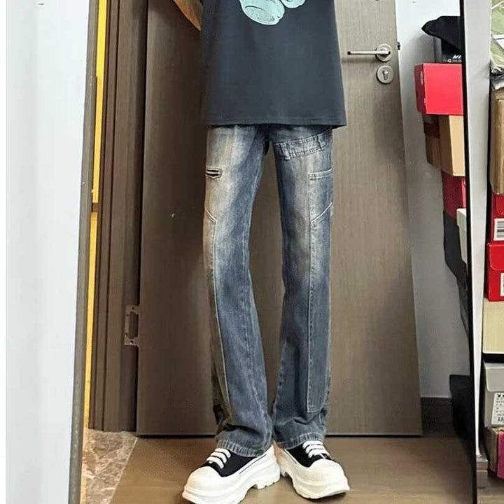 Men's Casual Baggy Jeans with Practical Pockets Mune Fashion