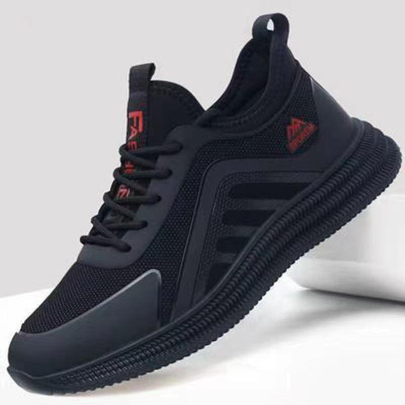 Men's Minimalist Urban Running Trainer with Ribbed Platform Sole and Seamless Mesh Upper Mune Fashion