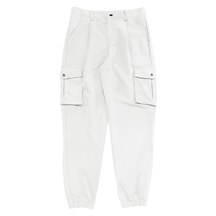 Men's tapered cargo pants in work look with patch pockets and elastic ankle cuffs Mune Fashion