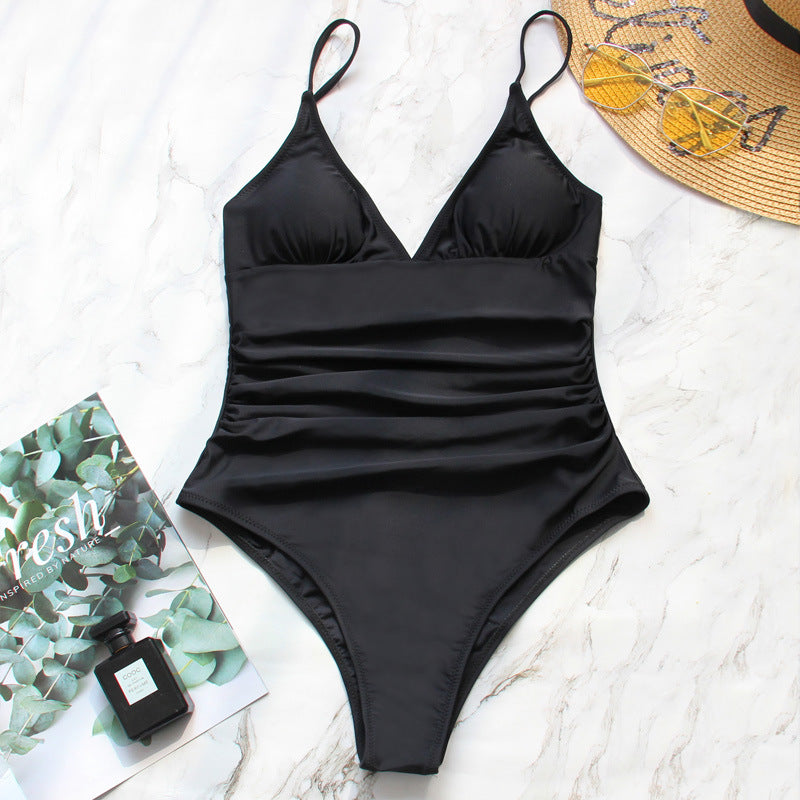 Women's One-Piece Swimsuit with Ruched Design Mune Fashion