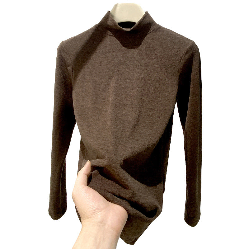 Women's Elegant and Comfortable Long Sleeve Shirt with Stand-up Collar Mune Fashion