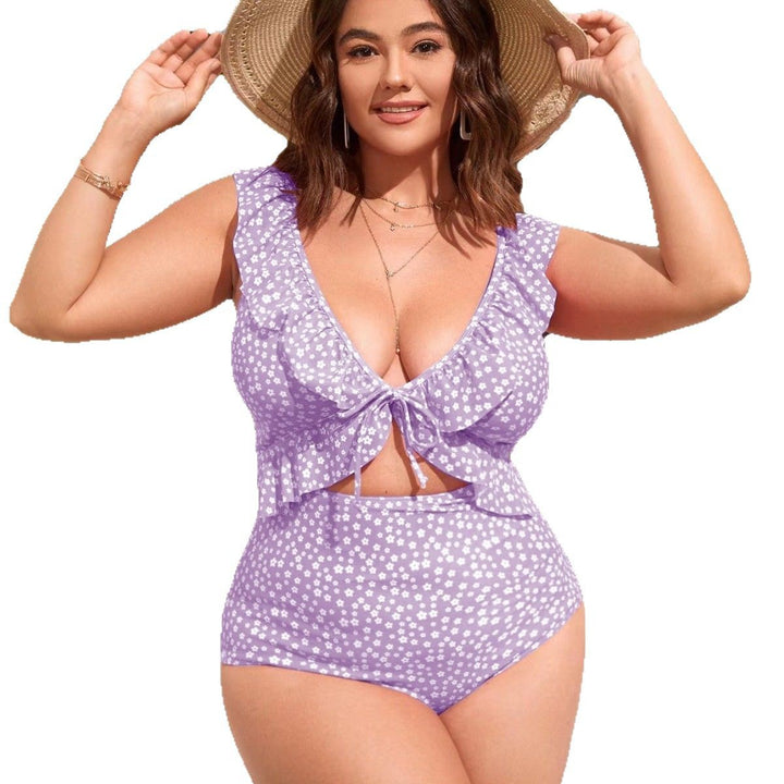 Women One-Piece Swimsuit with Playful Ruffle Design Mune Fashion